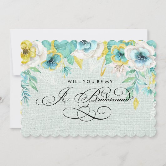 Invitation Serez-vous ma servante Jr Bridesmaid ? Brûlage de (Devant)