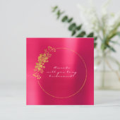 Invitation Serez-Vous Ma Serveuse D'Accueil En Or Raspberry C (Debout devant)