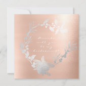 Invitation Serez-Vous Ma Serveuse D'Accueil Rose De Serre D'A (Devant)