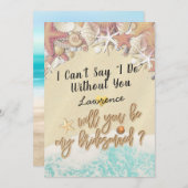 Invitation Serez-Vous Ma Serveuse D'Été De Plage Starfish (Devant / Derrière)