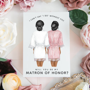 Invitation Serez-vous ma témoin de mariage? Filles en Robes I