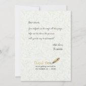 Invitation Serez-Vous Mes Élégantes Aiguilles D'Or De Femme D (Dos)