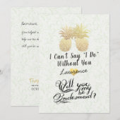 Invitation Serez-Vous Mes Élégantes Aiguilles D'Or De Femme D (Devant / Derrière)