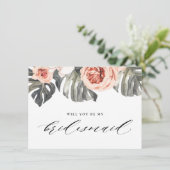 Invitation Serez-Vous Mes Élégantes Tropiques Élégantes De Se (Debout devant)