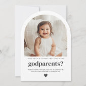 Invitation Serez-Vous Mes Godparents Arch Photo Proposition (Devant)