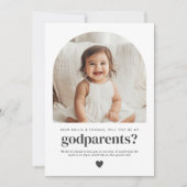 Invitation Serez-Vous Mes Godparents Arrivés Photo Propositio (Devant)