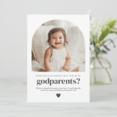 Invitation Serez-Vous Mes Godparents Arrivés Photo Propositio (Debout devant)