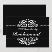 Invitation Serez-Vous Mes Portes Noirs Et Blancs De Femme D'A (Devant / Derrière)