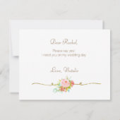 Invitation Serez-Vous Mon Bridesmaid Card Rose Garden (Dos)