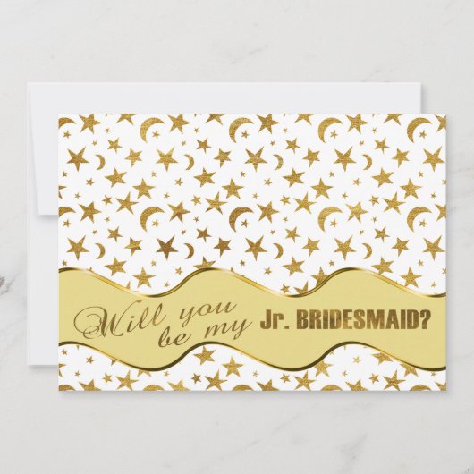 Invitation Serez-vous mon chef d'honneur ? Design Gold Bling (Devant)