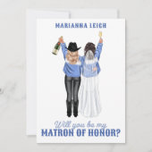 Invitation Serez-vous mon chef d'honneur ? Filles en Denim In (Devant)