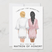 Invitation Serez-vous mon chef d'honneur ? Filles en Robes (Devant)