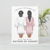 Invitation Serez-vous mon chef d'honneur ? Filles en Robes (Debout devant)