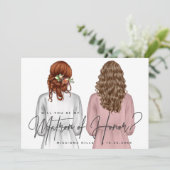 Invitation Serez-vous mon chef d'honneur ? Filles en Robes V2 (Debout devant)