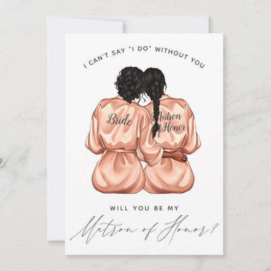 Invitation Serez-vous mon chef d'honneur ? Filles En Soie (Devant)