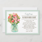 Invitation Serez-vous mon chef d'honneur ? Floral Mason Jar (Devant)