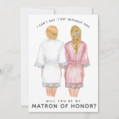 Invitation Serez-vous mon chef d'honneur ? Girls in Robes Inv (Devant)