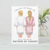 Invitation Serez-vous mon chef d'honneur ? Girls in Robes Inv (Debout devant)