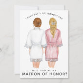 Invitation Serez-vous mon chef d'honneur ? Girls in Robes Inv (Devant)