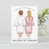 Invitation Serez-vous mon chef d'honneur ? Girls in Robes Inv (Debout devant)