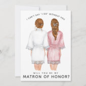 Invitation Serez-vous mon chef d'honneur ? Girls in Robes Inv (Devant)