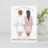 Invitation Serez-vous mon chef d'honneur ? Girls in Robes Inv (Debout devant)