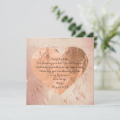 Invitation Serez-Vous Mon Coeur De Brush Rose Pink (Debout devant)