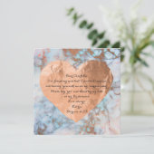 Invitation Serez-Vous Mon Coeur De Marbre Rose Rose De Femme  (Debout devant)