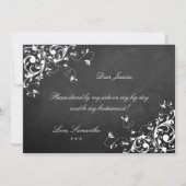 Invitation Serez-Vous Mon Élégant Élégant Écran De Tableau De (Dos)