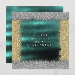 Invitation Serez-Vous Mon Émeraude De Parties scintillant D'O