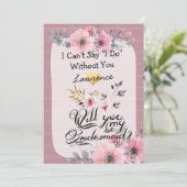 Invitation Serez-Vous Mon Épouse D'Aquarelle D'Épouse Script (Debout devant)