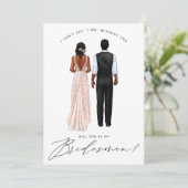 Invitation Serez-Vous Mon Époux ? Filles en l'amour (Debout devant)