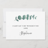 Invitation Serez-Vous Mon Eucalyptus Épouse D'Épouse Invitati (Dos)