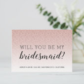 Invitation Serez-Vous Mon Femme D'Accueil Pink Parties scinti (Debout devant)