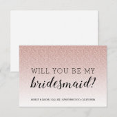 Invitation Serez-Vous Mon Femme D'Accueil Pink Parties scinti (Devant / Derrière)