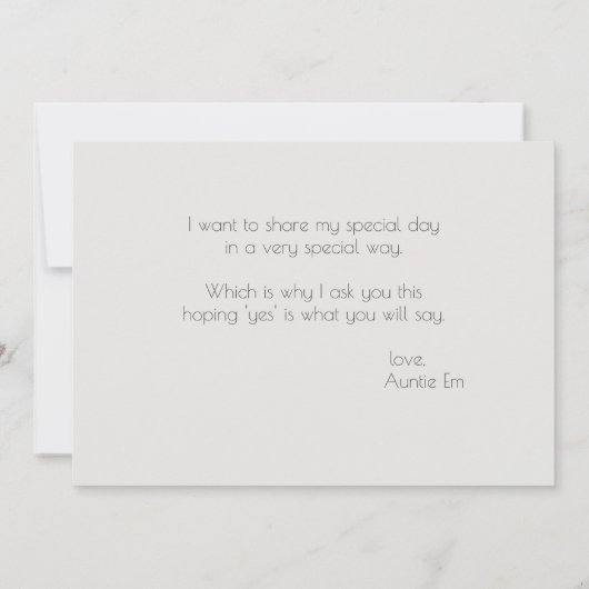 Invitation Serez-Vous Mon Flower Icy Blue Shimmer (Dos)