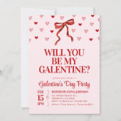 Invitation Serez-Vous Mon Galentin ? Fête de la Saint-Galenti (Devant)