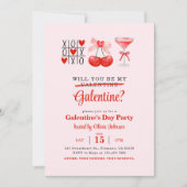 Invitation Serez-Vous Mon Galentin ? Fête de la Saint-Galenti (Devant)