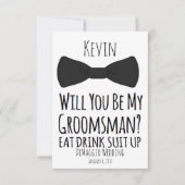 Invitation serez-vous mon garçon d'honneur ? Garçons (Devant)