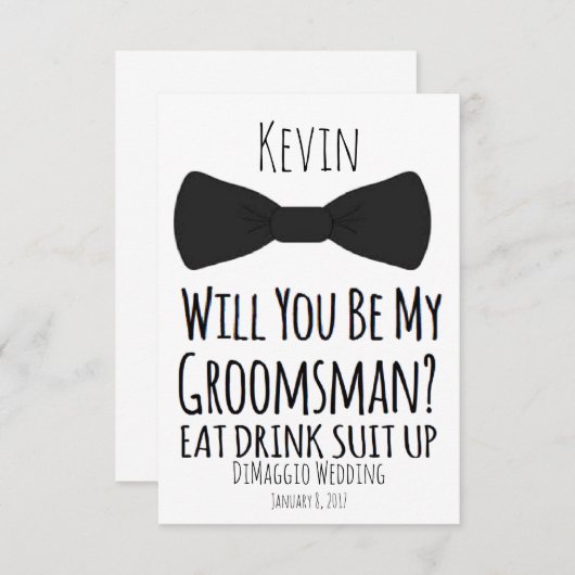 Invitation serez-vous mon garçon d'honneur ? Garçons (Devant / Derrière)