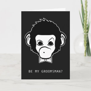 Invitation serez-vous mon garçon d'honneur ? singe de