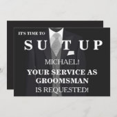 Invitation Serez-Vous Mon Groomage ? (Devant / Derrière)