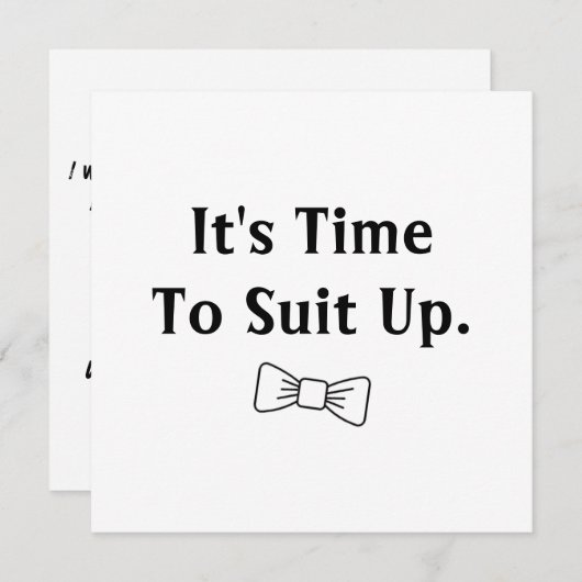 Invitation Serez-Vous Mon Groomage ? (Devant / Derrière)