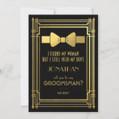 Invitation Serez-Vous Mon Groomage ? | Groomsmen Gatsby (Devant)