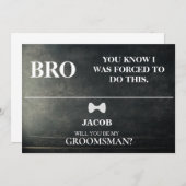 Invitation Serez-Vous Mon Groomsman ? (Devant / Derrière)