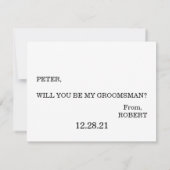 Invitation Serez-vous mon Groomsman ? (Dos)