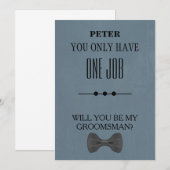 Invitation Serez-Vous Mon Groomsman ? (Devant / Derrière)