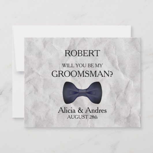 Invitation Serez-vous mon Groomsman ? (Devant)