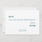 Invitation serez-vous mon Groomsman ? (Dos)