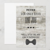 Invitation Serez-Vous Mon Groomsman ? (Devant / Derrière)